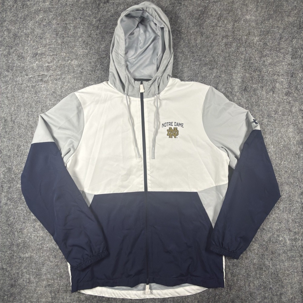 Under Armour Notre Dame Fighting Irish Fieldhouse Jacket Mens M NWT Hooded